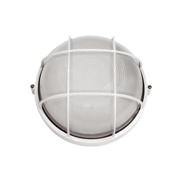 Aplica din plastic cu grilaj de protectie Ecostrum "НПП-65 ПП". Е 27. 1x 6 W. IP65. Alb. image