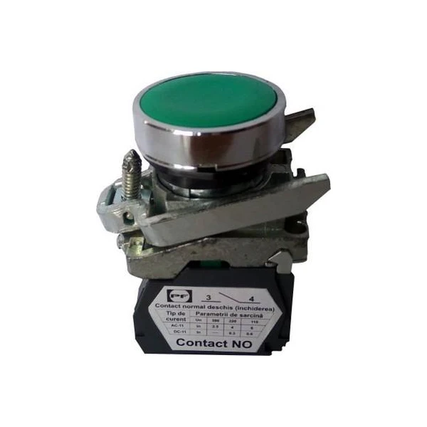 Comutator. tip buton. cilindric +1NO. verde image