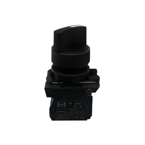 Comutator. selector cu maneta. 2 pozitii. 1NO. IP40. negru image