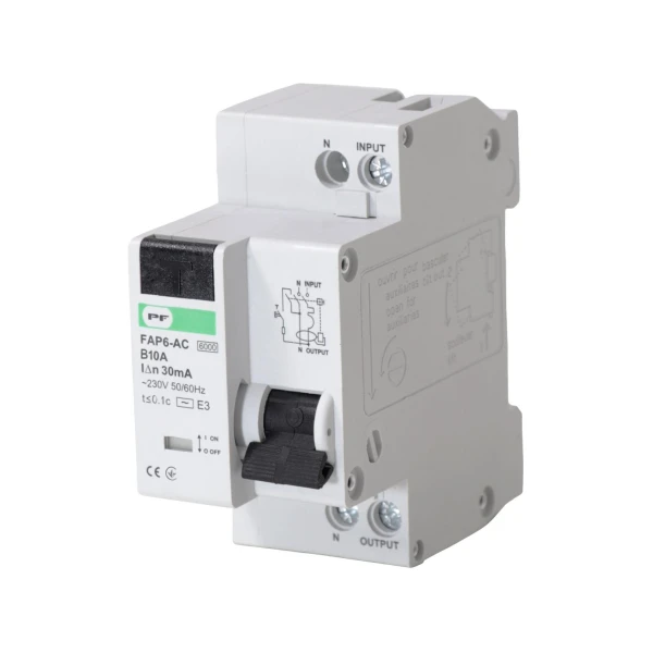 Intrerupator automat diferential, curba B, 1P+N, 10А, 6kA, Clasa AC, Promfactor image