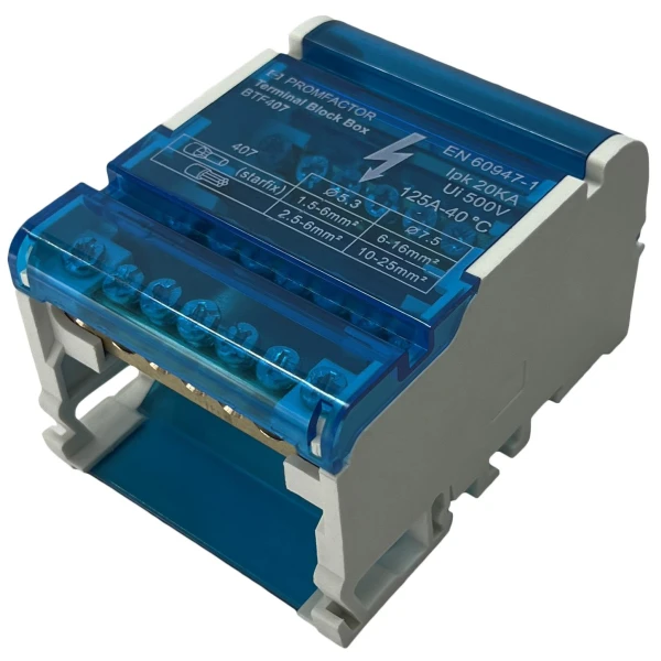 Bloc distributie repartitor modular, 4P, 4х7, 125А, Promfactor image