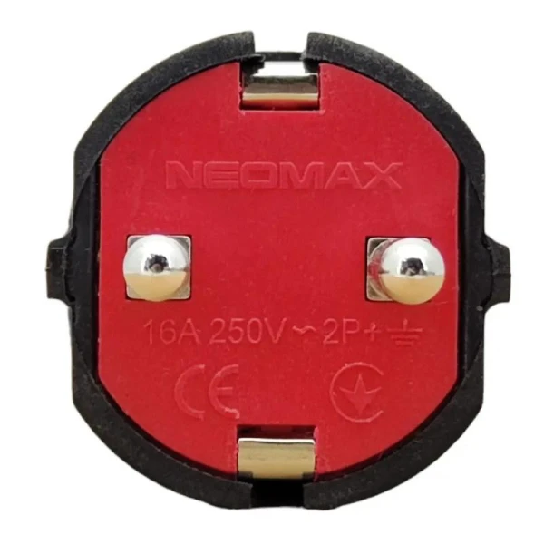 Fisa cu impamantare, 16А, neagra, Neomax image