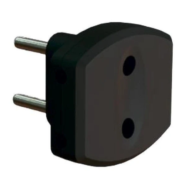 Triplu stecher fara impamantare, 10A, negru, Neomax image