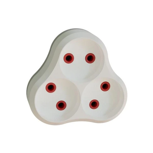 Adaptor 3 prize fara impamintare Neomax. 16 A. Alb. image