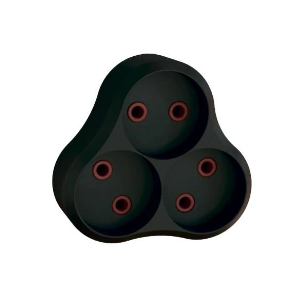 Adaptor 3 prize fara impamintare Neomax. 16 A. Negru. image