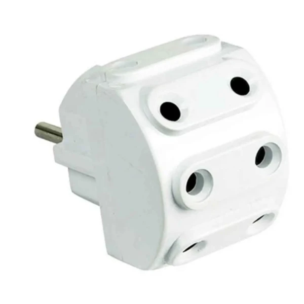 Fisa adaptor multipla 5 prize fara impamantare, 10A, alb, Neomax image