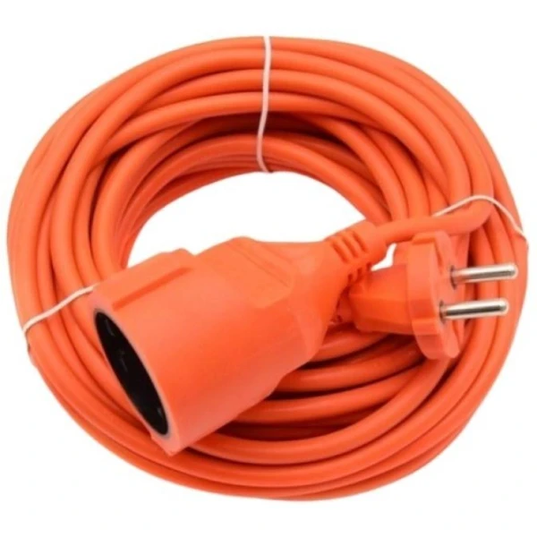 Prelungitor 1 priza fara impamantare, 16A, 15 m, 2x1,0 mm2, portocaliu, Neomax image