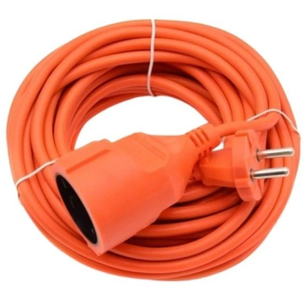 Prelungitor 1 priza fara impamantare, 16A, 25 m, 2x1,0 mm2, portocaliu, Neomax image