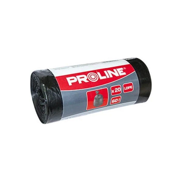 Saci menajeri Proline. LDPE. Negru. 60 l. 20 buc. image