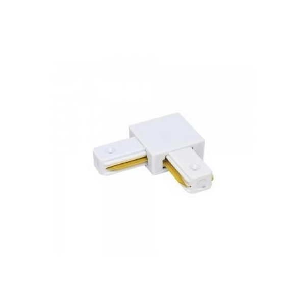 Conector pentru sina track Vivalux. In unghi L. Alb. image