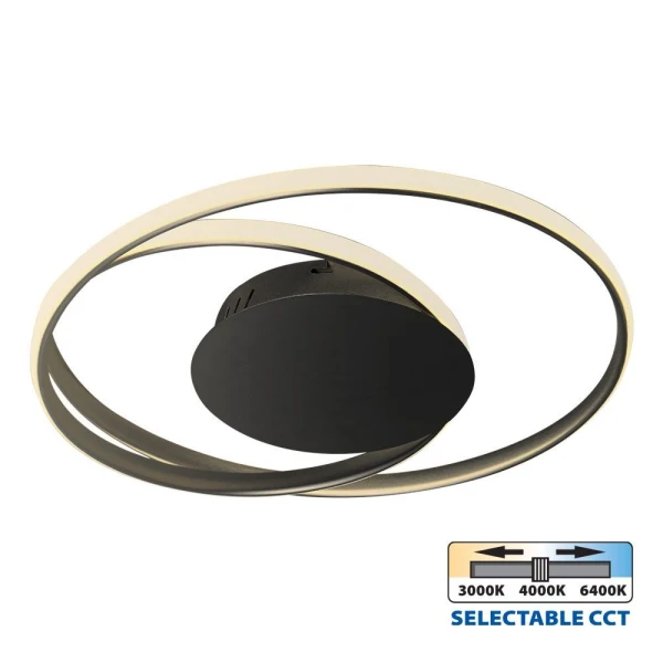 Lustra LED, 38 W, 3000-6400 K, 1840 lm, negru, CCT, ODEON Vivalux image