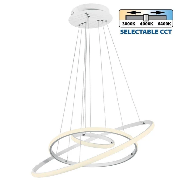 Lustra LED, 58 W, 3000-6400 K, 3836 lm, alb, CCT, CITY Vivalux image