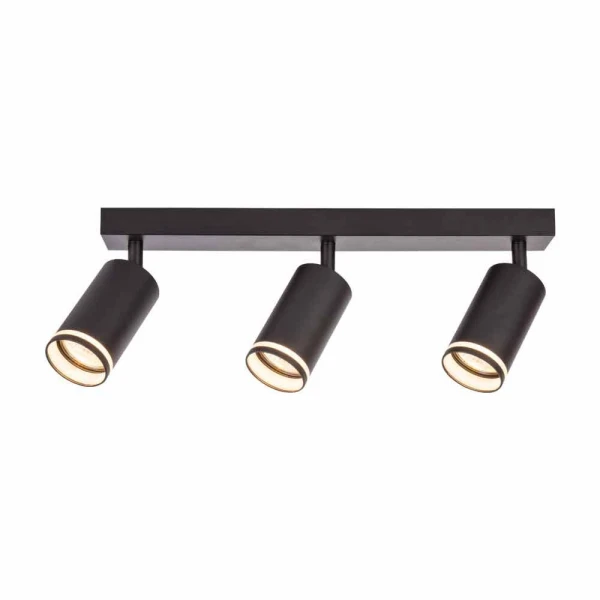 Plafoniera LED rotativa, MR16, 3XGU10, negru, KING Vivalux image