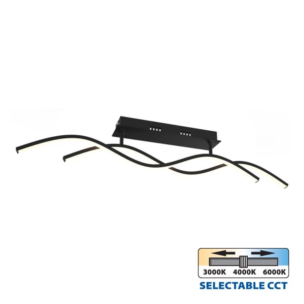 Lustra LED, 27 W, 3000-6000 K, 1204 lm, negru, SOLUT Vivalux image