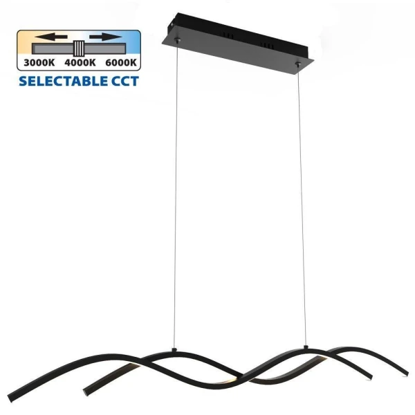 Lustra LED, 27 W, 3000-6000 K, 1182 lm, negru, LOARA Vivalux image