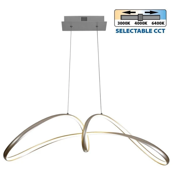 Lustra LED, 41 W, 3000-6400 K, 2235 lm, nichel, ANGEL Vivalux image