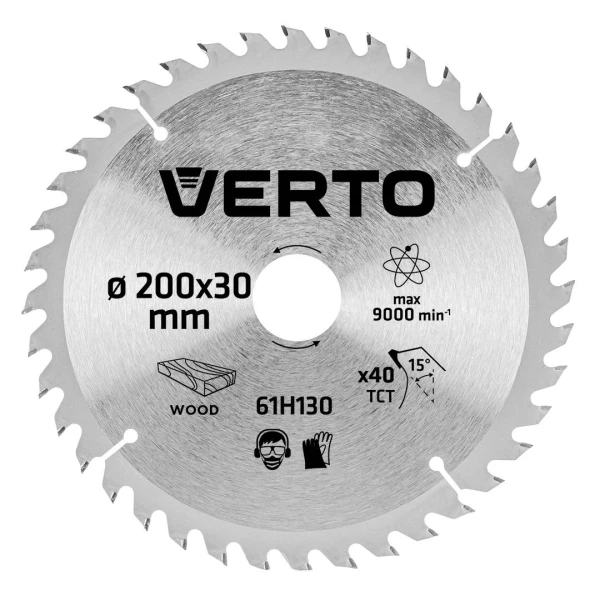 Disc ferastrau pe lemn. 200x30mm. 40 dinti. Verto. image