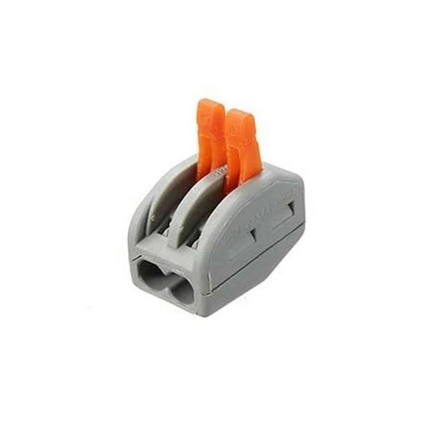 Conector fix. clipsa demontabila 2 poli. 0.08-4.0mm2. 32A. 212. '100buc' Cupra image
