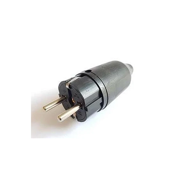 Stecher cu/imp. 16A. cauciuc. IP44. negru. 'set x 15buc' Cupra image