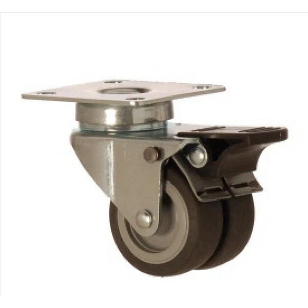Roata dubla pivotanta cu frana, greutate max. 20kg image
