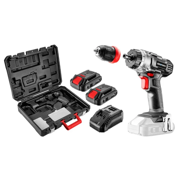 Masina de gaurit si insurubat Graphite 58G022-SET2. 18 V. 2 x 2.0 Ah. incarcator image