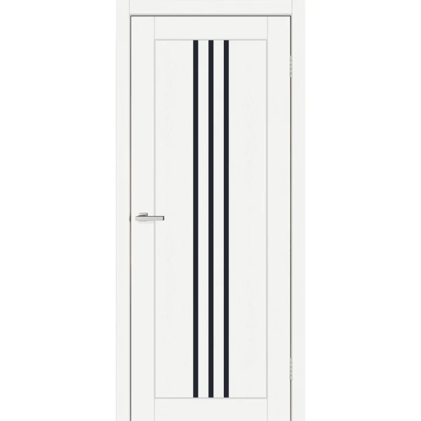Foaie de usa pentru interior SMART C049 BG Doors. Ivory/Stejar Marengo. Cu sticla neagra. 70 x 200 cm. 4 cm. image