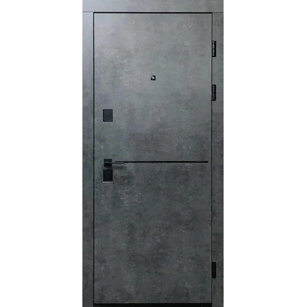 Usa metalica, 960x2000 mm, dreapta, Polo, LUX, marmura intunecata/beton alb image