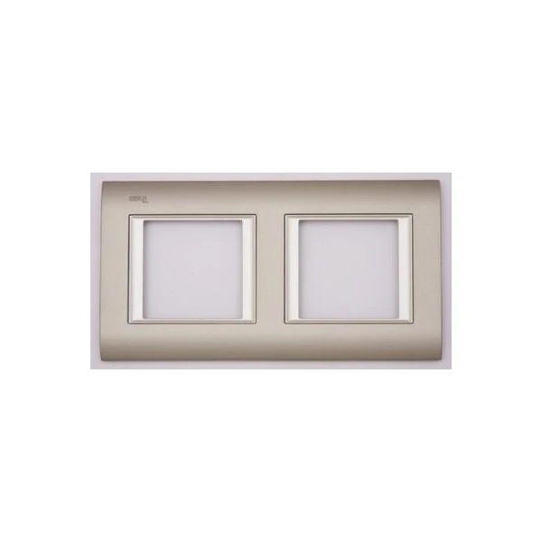 Rama dubla a cite 2 module Thea Sistema Inox matt Panasonic. Alb image