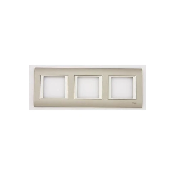 Rama tripla a cite 2 module Thea Sistema Inox matt Panasonic. Alb image