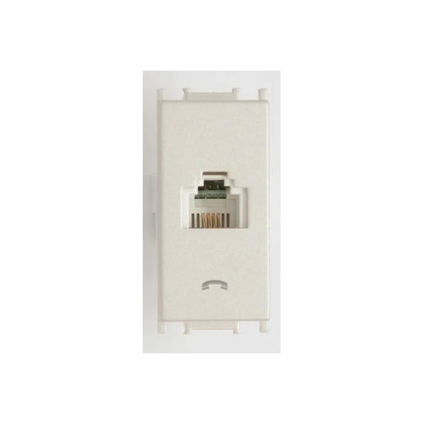 Mecanism 1M. priza telefon 'RJ11' . alb metalic image