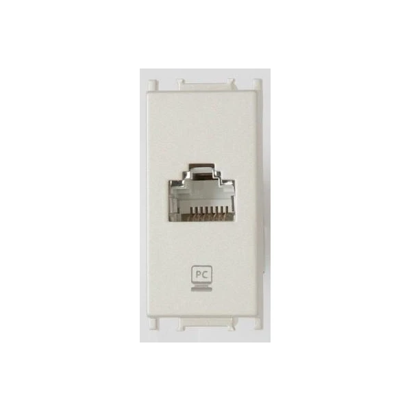 Mecanism 1M. priza calculator 'RJ45-CAT6' . alb metalic image