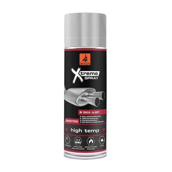 Email, termorezistent, spray, argint, 400 ml, DRAGON image