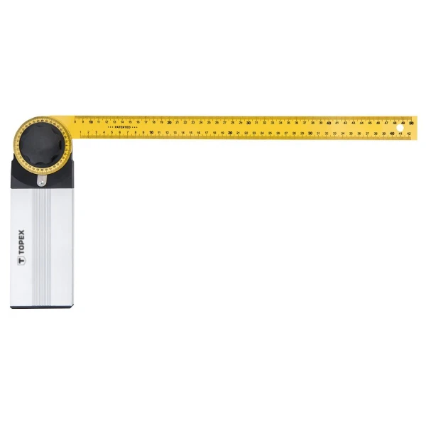 Raportor reglabil.500 x 240 mm maner din aluminiu blocarea unghiul ajustat . Topex. image
