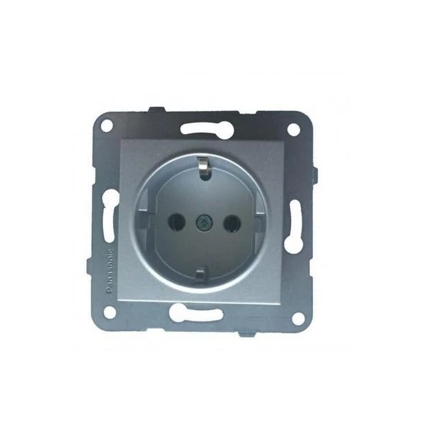Priza simpla cu impamantare Arkedia Slim Panasonic. Fara rama. Argint. 16 A. image