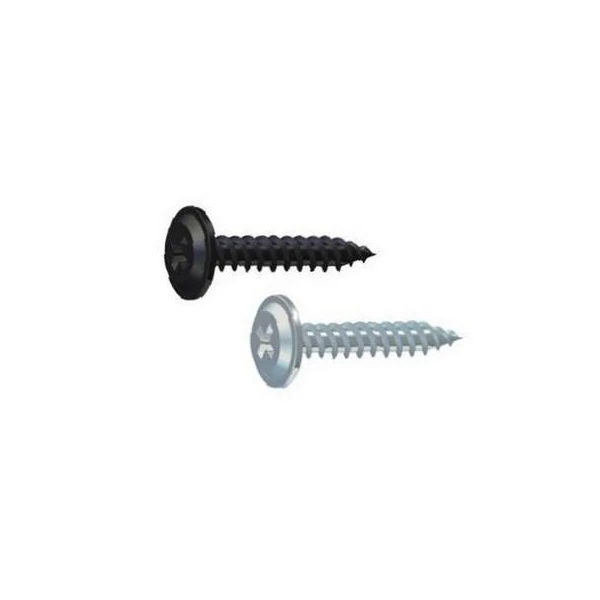 Surub autofiletant pentru gips-carton, filet metal BWPF Wkret-met. Cap plat si saiba. Fosfat negru. 4.2 x 19 mm. 35 buc. image