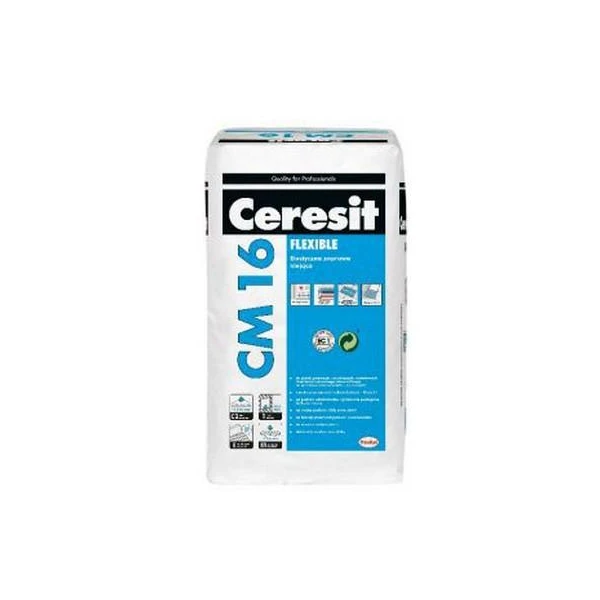 Adeziv pentru placari ceramice si din piatra naturala CM 16 FLEXIBIL Ceresit. 25 kg. image