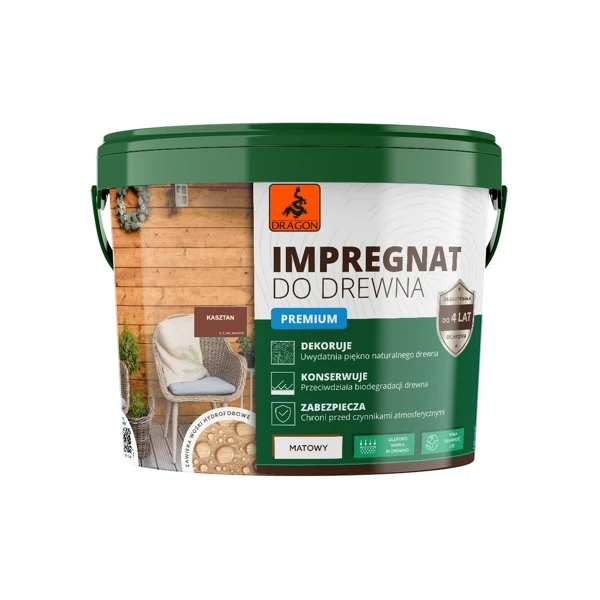 Impregnant, lemn, castan, 5 L, DRAGON image