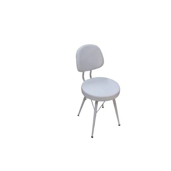 Scaun cu spatar, carcasa metal alb, sezut piele, alba ECE, Mobilgen image