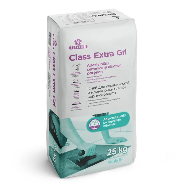 Adeziv pe baza de ciment Class Extra Gri 25 kg image