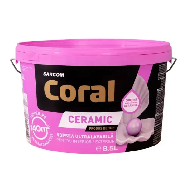 Vopsea, ultralavabila, antibacteriana, 2.5 L, Ceramic, CORAL image