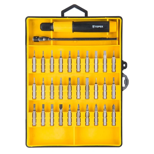 Set biti si capete tubulare cu suport capat Topex. 33 buc image