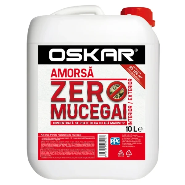 Grund pentru perete, interior/exterior, 10 l, Zero mucegai, Oskar image