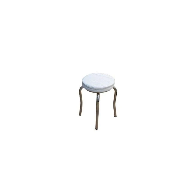Scaun, carcasa metal, nichelat, sezut ecopiele, 03 image