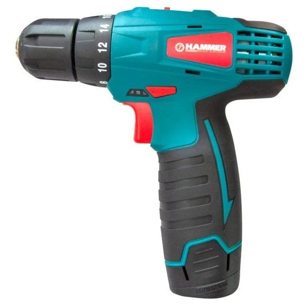 Masina de gaurit si insurubat Hammer. Li-Ion. 2 x 1.5 Ah. 12V. 0-1300 rpm. image