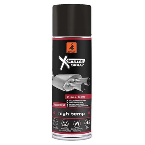 Email, termorezistent, spray, negru, 400 ml, DRAGON image
