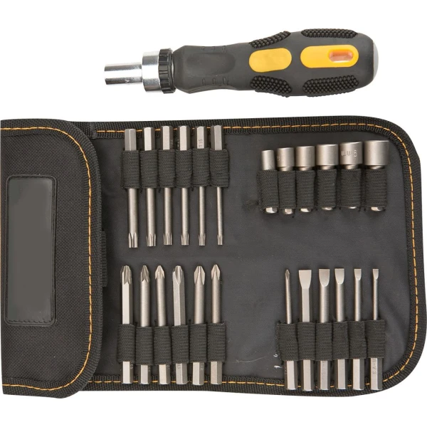 Set biti si capete tubulare cu suport capat Topex. 26 buc image