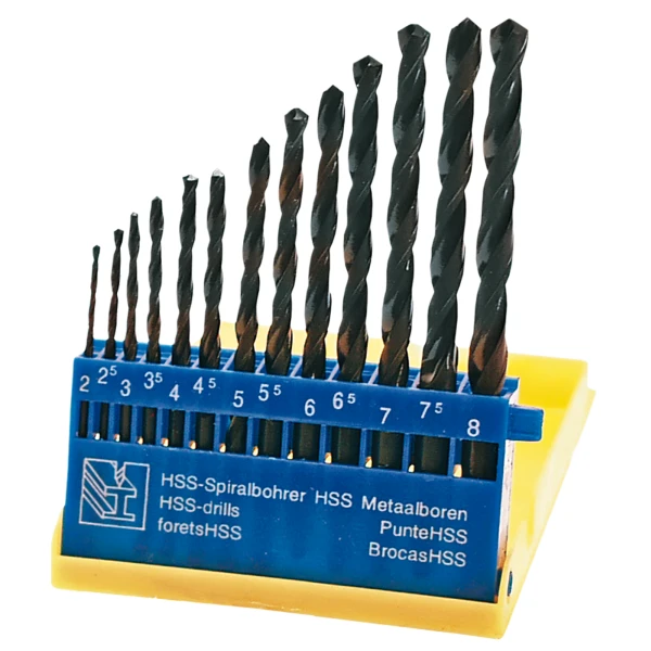 Burghie pe metal HSS 2.0-8.0 mm 13 buc.Top Tools. image