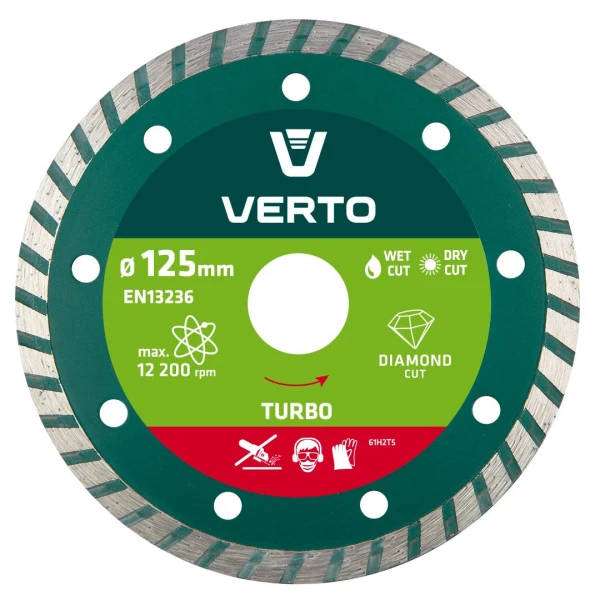 Disc diamantat segmentat Turbo 61H2T5 Verto. 125 x 22.2 mm. image