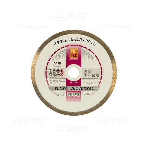 Disc diamantat segmentat UNIVERSAL PDT. 230 x 2.6 x 10 x 22.2 mm. image