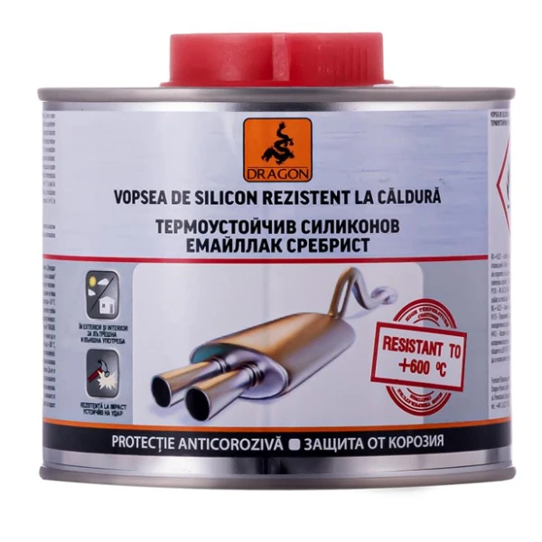 Email, termorezistent, argint, 200 ml, Srebrzanka, DRAGON image